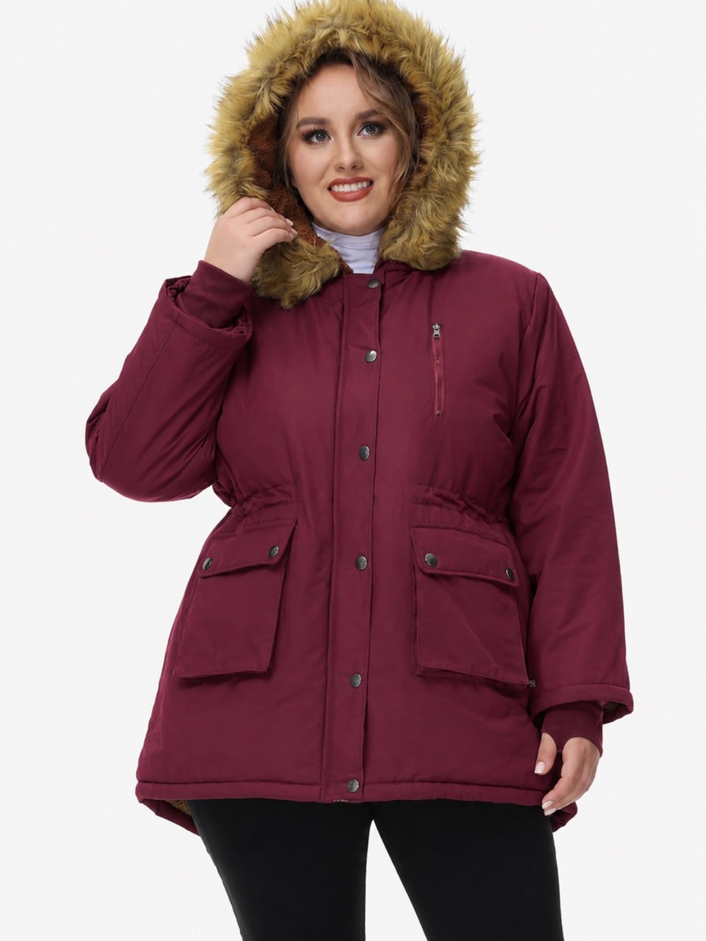 Hanna Nikole Winter Coat Long Length Vegan Down Parka